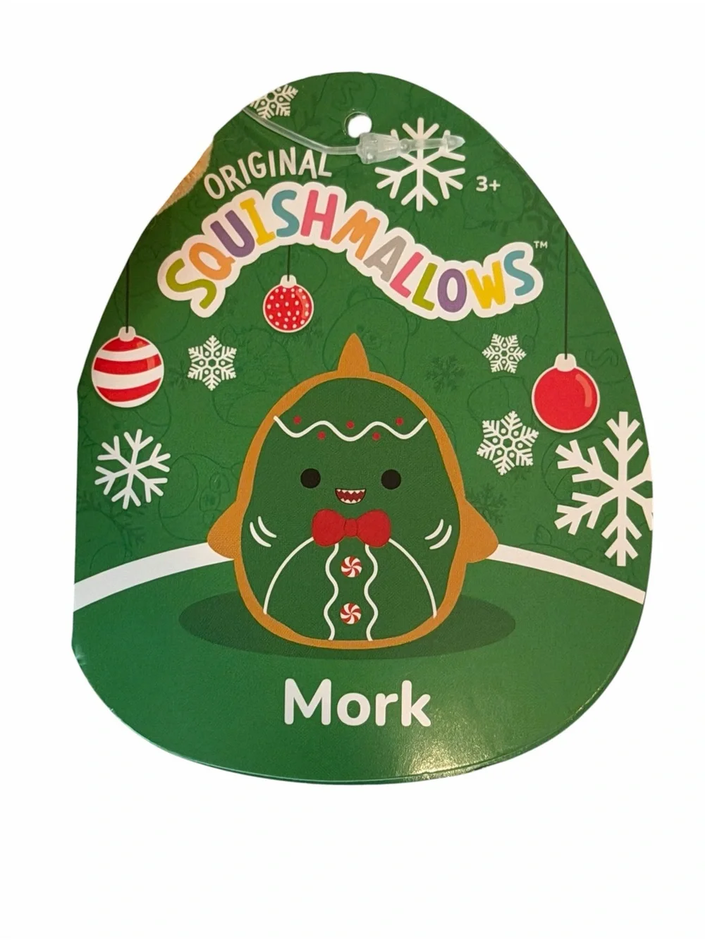 Squishmallows Mork Gingerbread Shark Christmas Plush 4” NWT Holiday